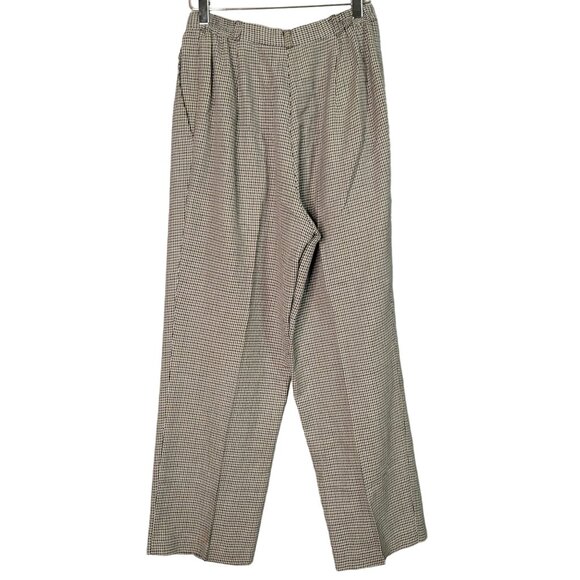 Vintage S Old Money Quiet Luxury Pleated Houndstooth Academia Preppy Nerdy Pants - Picture 2 of 6